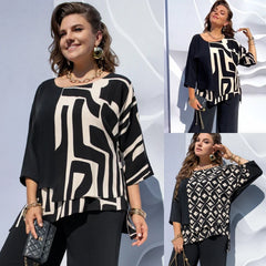 [S-5XL]❤️Camisa elegante de cuello redondo para mujer nueva 2025