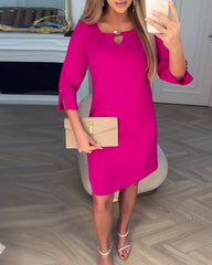 Elegante vestido de color sólido