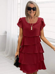 Vestido de gasa con capas sueltas