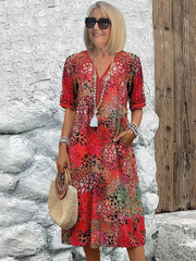 Vestido midi vívido