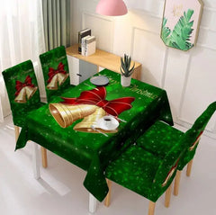 (⛄Oferta navideña anticipada - 49 % de descuento🎄) Decoración de silla navideña con mantel