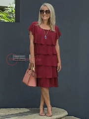Vestido de gasa con capas sueltas
