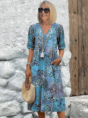 Vestido midi vívido