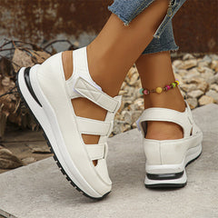 Sandalias ortopédicas huecas para mujer con velcro